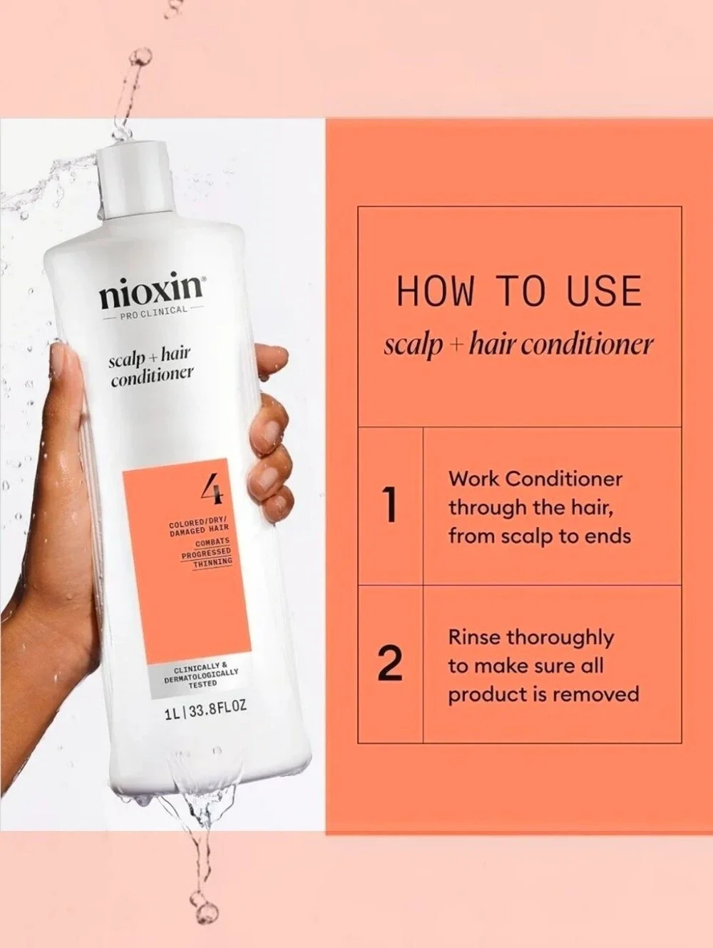 Nioxin System 4 -With Shampoo Conditioner And Treatment 3pc Set *Open Bottles